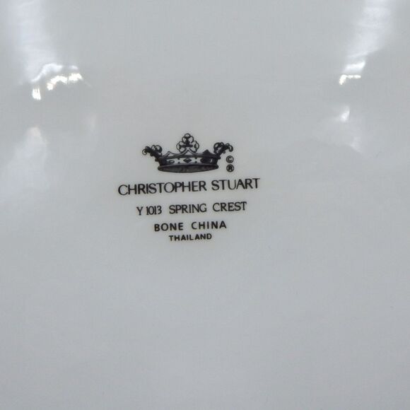 Christopher Stuart Spring Crest Y1013 Bone China 13" Cake Plate Serving Platter - Picture 5 of 5